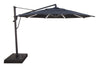 13-Foot Lux Lighting Octagonal Cantilever Outdoor Patio Umbrella with Fixed Base or Rolling  Base