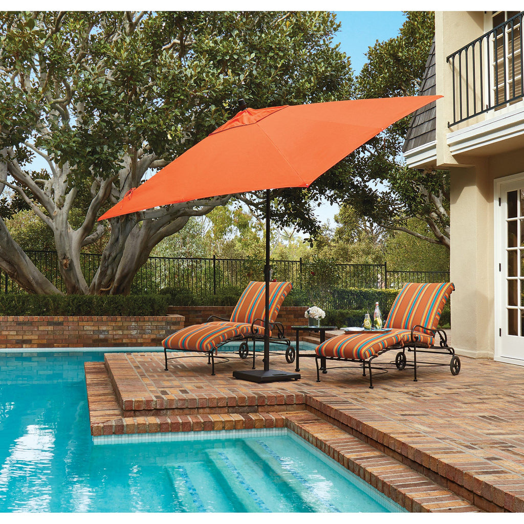 Treasure Garden 8x10 ft Outdoor Patio Umbrella (Rectangular, High-Perf