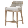 Tapestry Counter Stool in Taupe &amp; White Flat Rope
