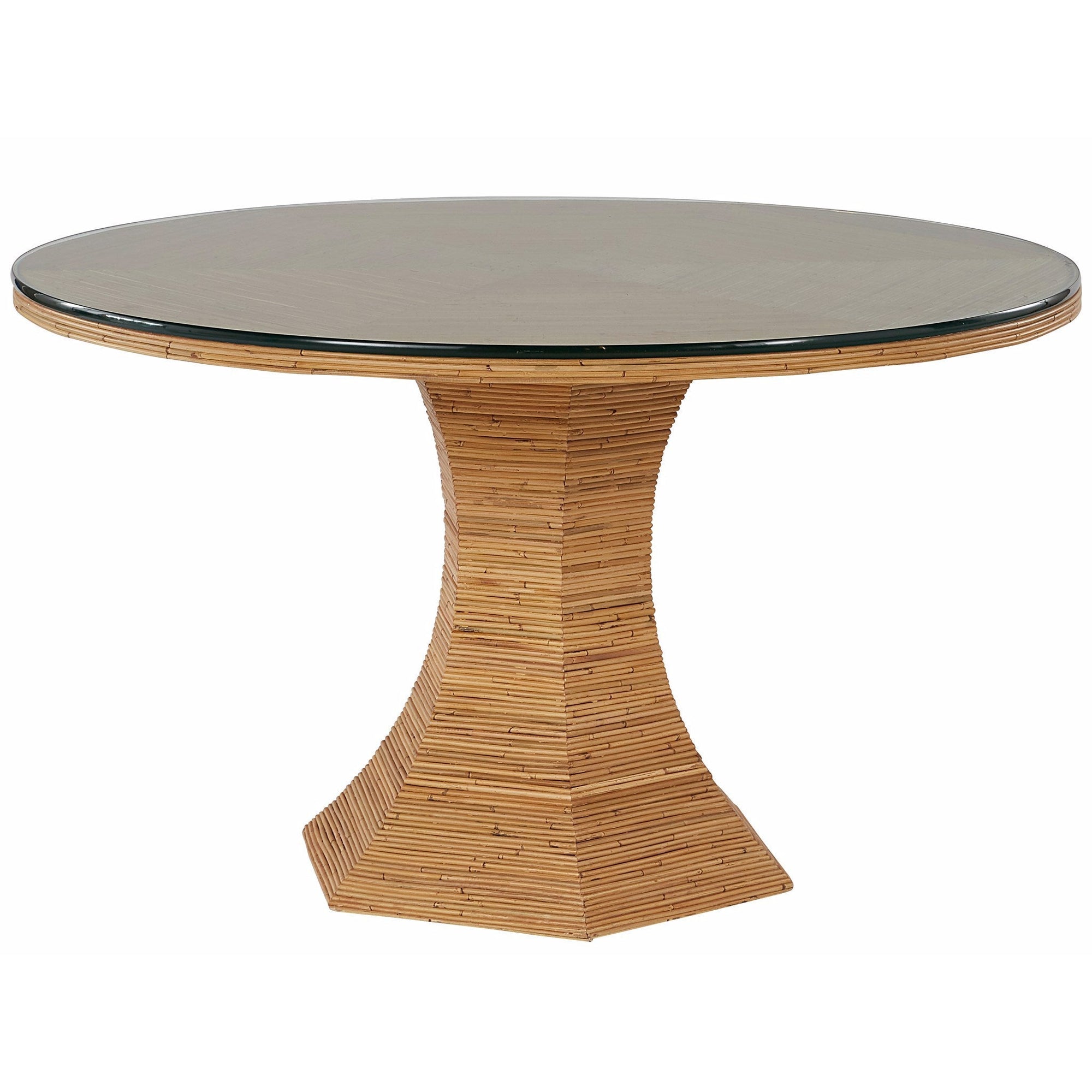 Nantucket Round Dining Table w/Glass Top 54"