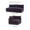 Grant Armless Sofa - Henry Charcoal