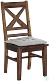 Rustic Dining Chair with Cushion