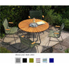 HOUE Danish Modern Design  - Circle 5-Piece Outdoor Patio 59&quot; Dining Set with Armchairs