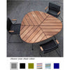 HOUE Danish Modern Design - Leaf 5-pc Outdoor Patio 57&quot; Dining Set with 4 Armchairs