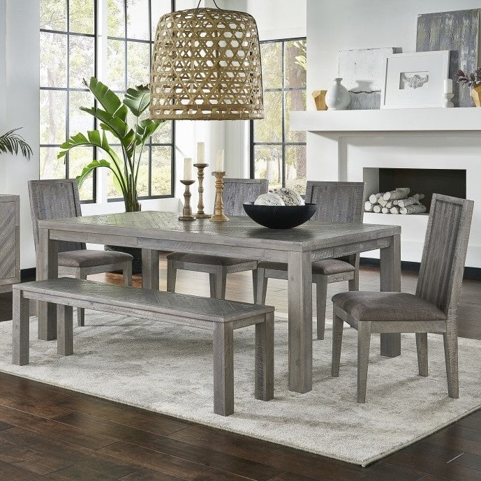 Belle Latte 6 or 7 Piece Dining Set with 72/90" Extendable Table