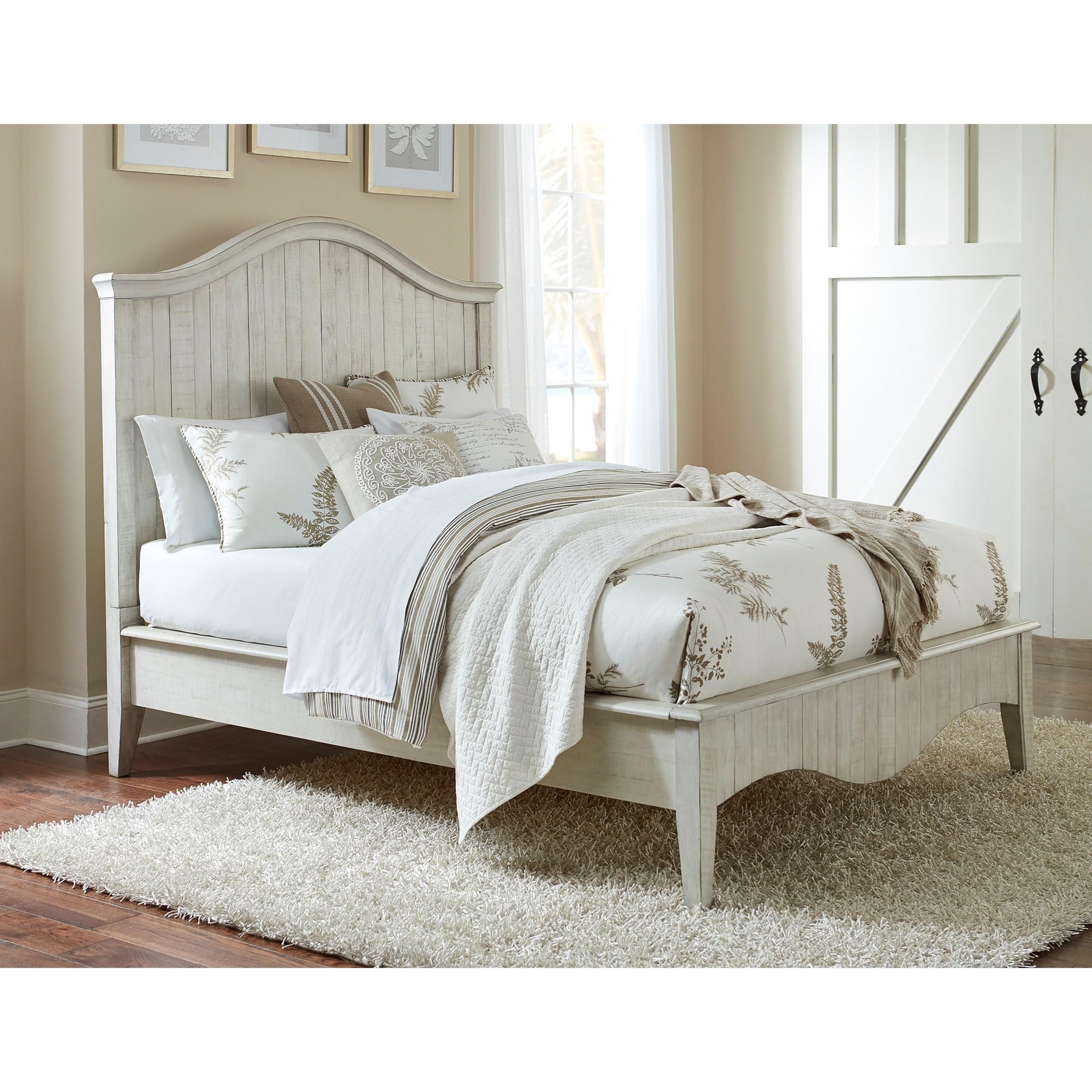 Cottage White Queen Bed Solid Pine