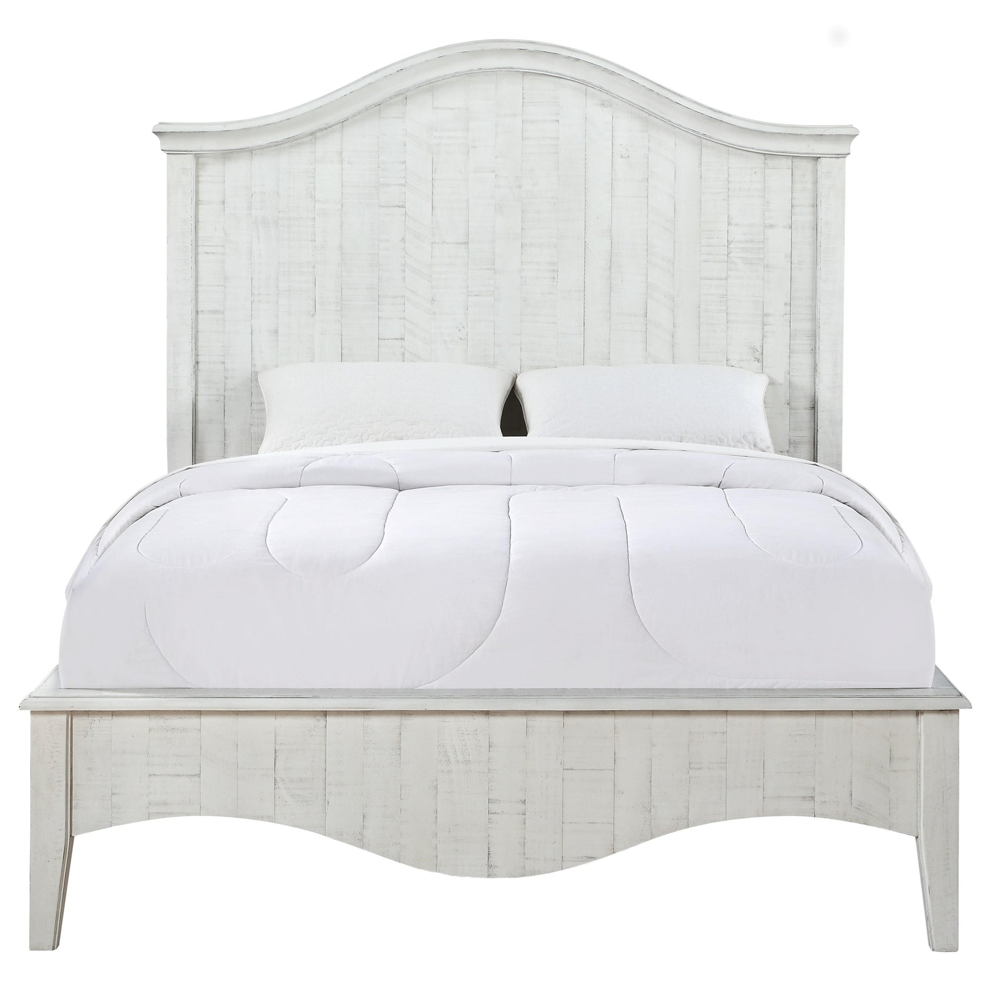 Cottage White Queen Bed Solid Pine