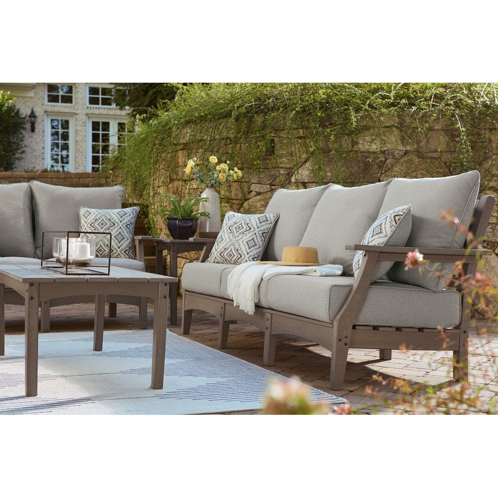 Poly Grey  78&quot; Outdoor Sofa