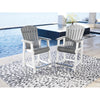 Poly Outdoor Grey &amp; White Two Tone 42&quot; Square Counter Height 5pc Dining Set