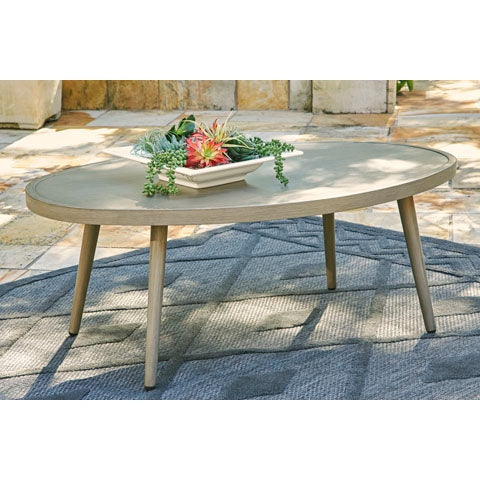 Rope Outdoor Oval 48" Coffee Table