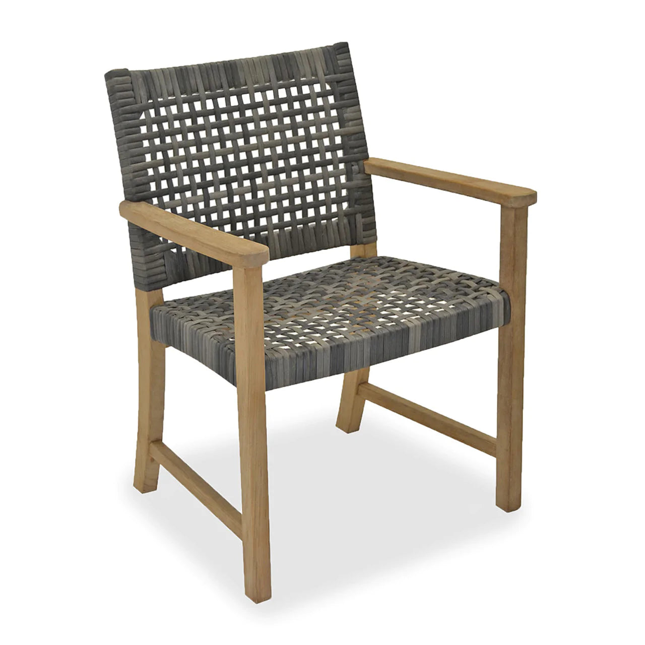 Sanur Teak & Woven Outdoor Dining Chair - peter andrews