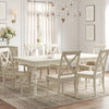 Sarasota Extension 9-Piece (80-104&quot;) Dining Set (with 8 Weathered White Chairs)