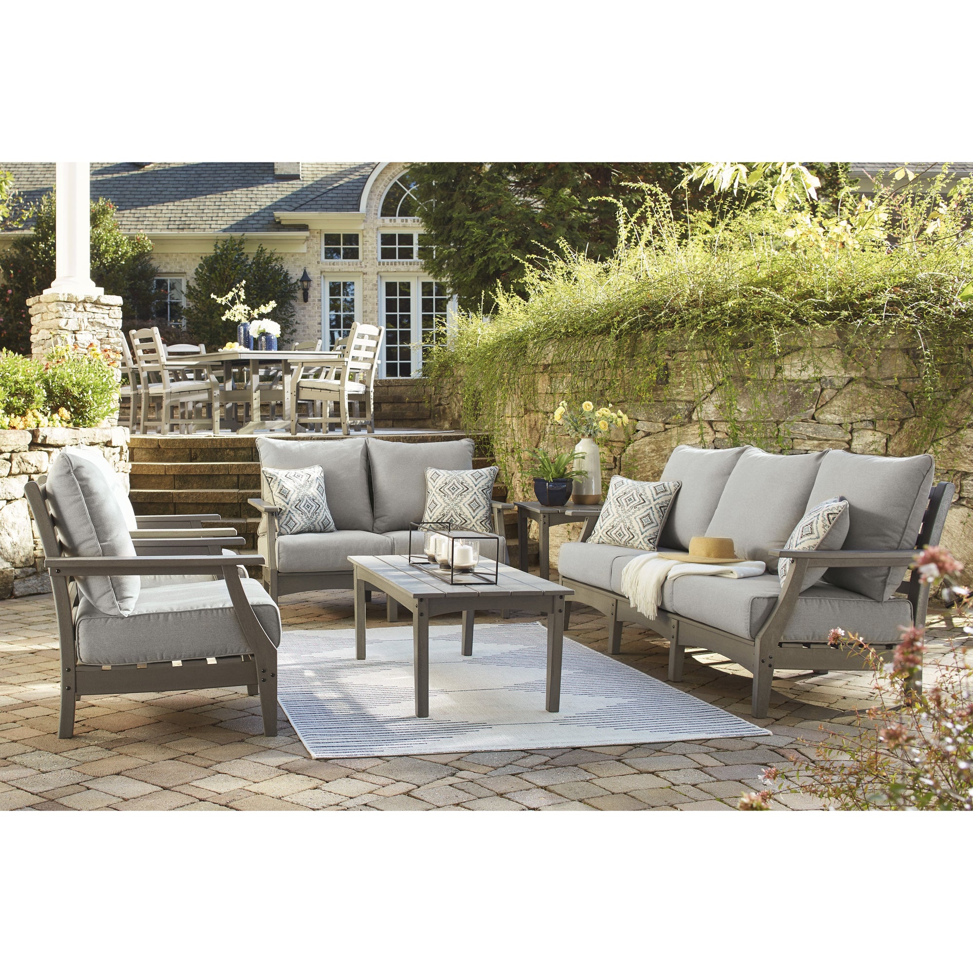 Poly Gray Outdoor Deep Seating Sets