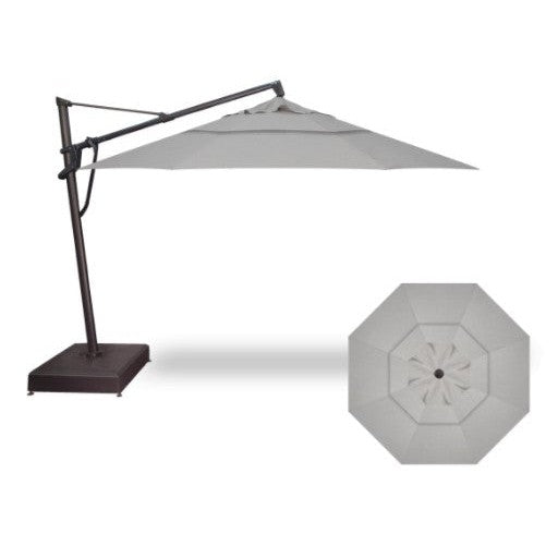 Treasure Garden 13-ft Outdoor Patio Umbrella with Lux Lighting, Octagonal Cantilever with Fixed or Rolling Base