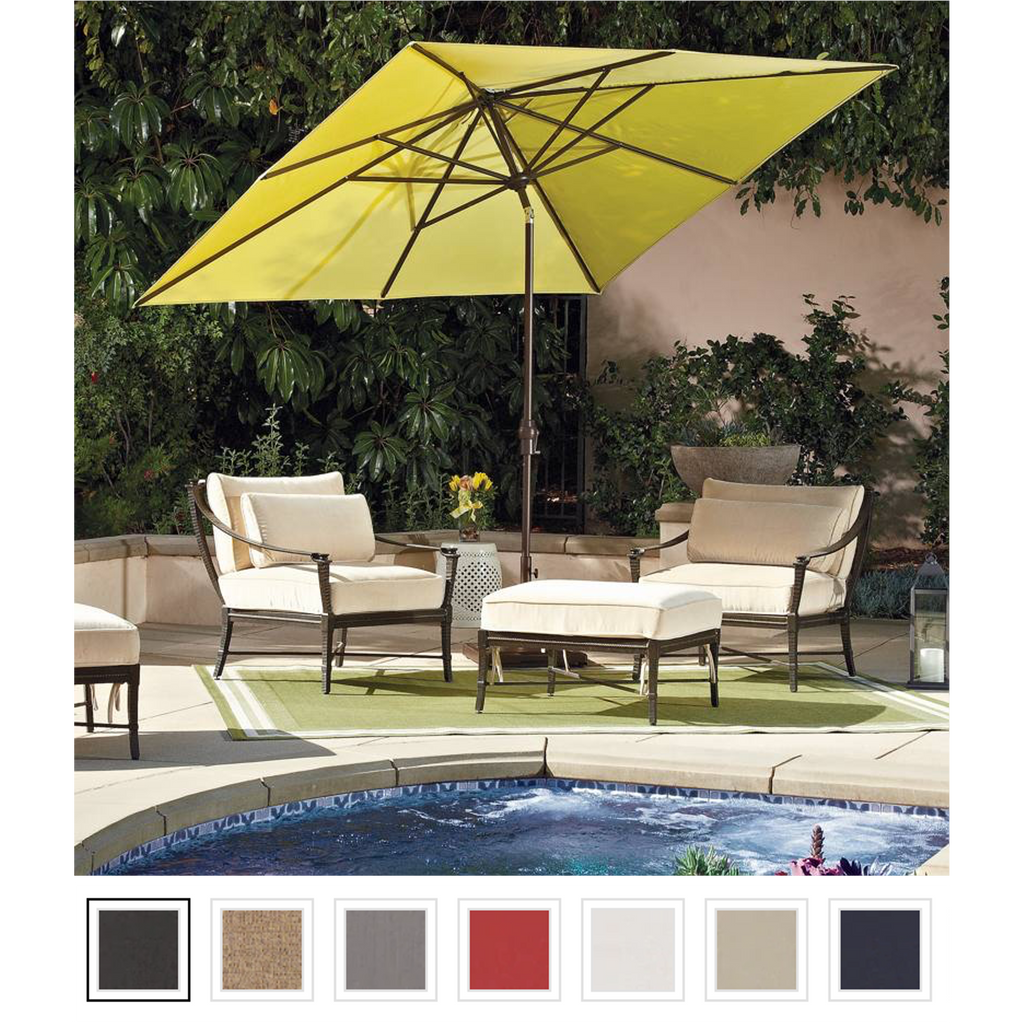 Treasure Garden 8x10 ft Outdoor Patio Umbrella (Rectangular, High-Performance, Auto-Tilt)