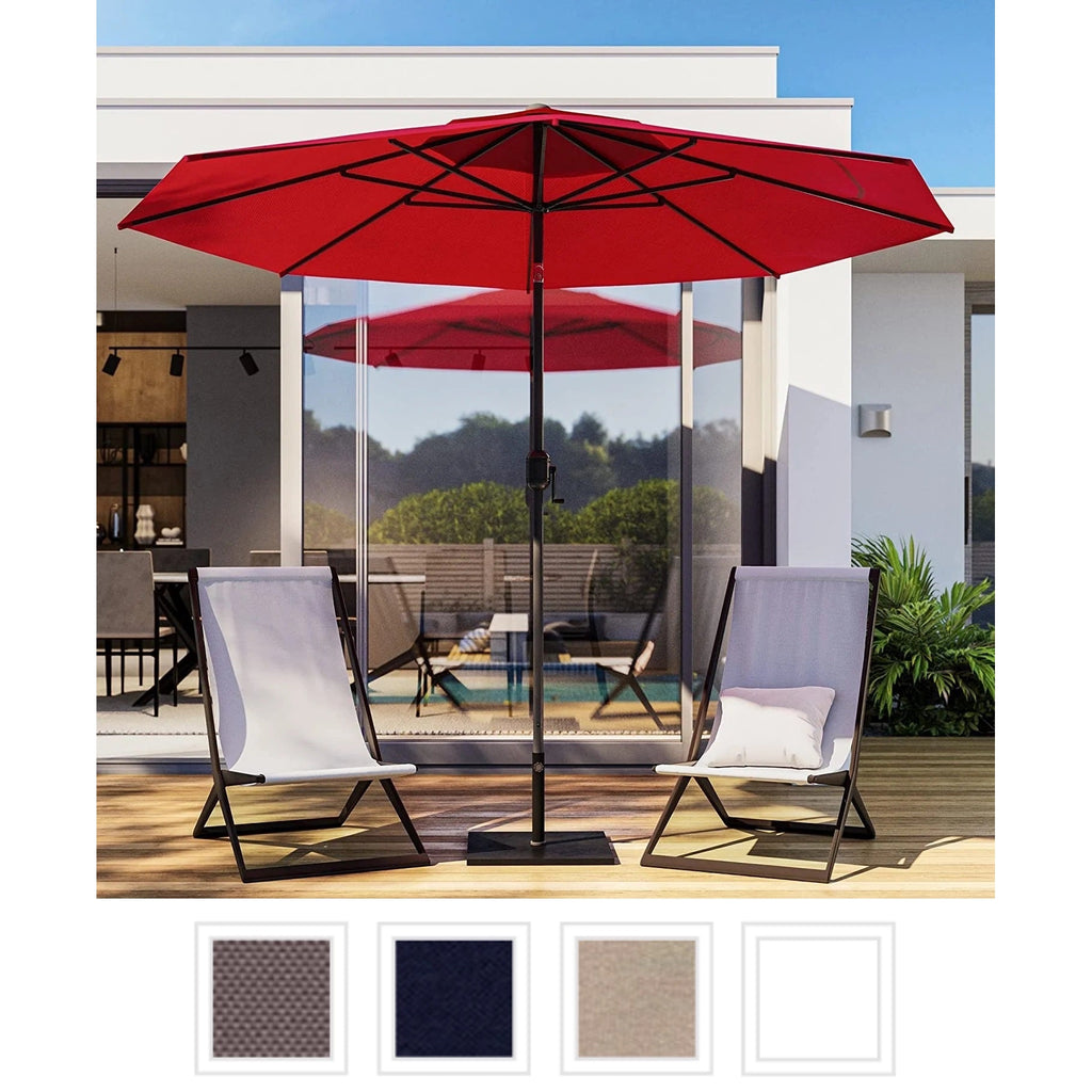 9-Foot Outdoor Patio Umbrella -Hexagonal Basic Push-Tilt