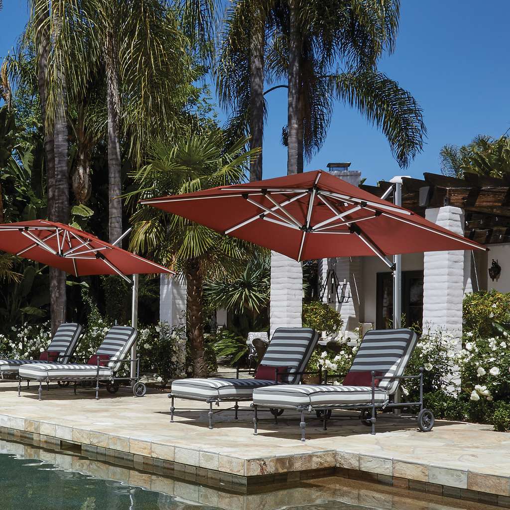 Polaris 13-Foot Cantilever Umbrella with Base