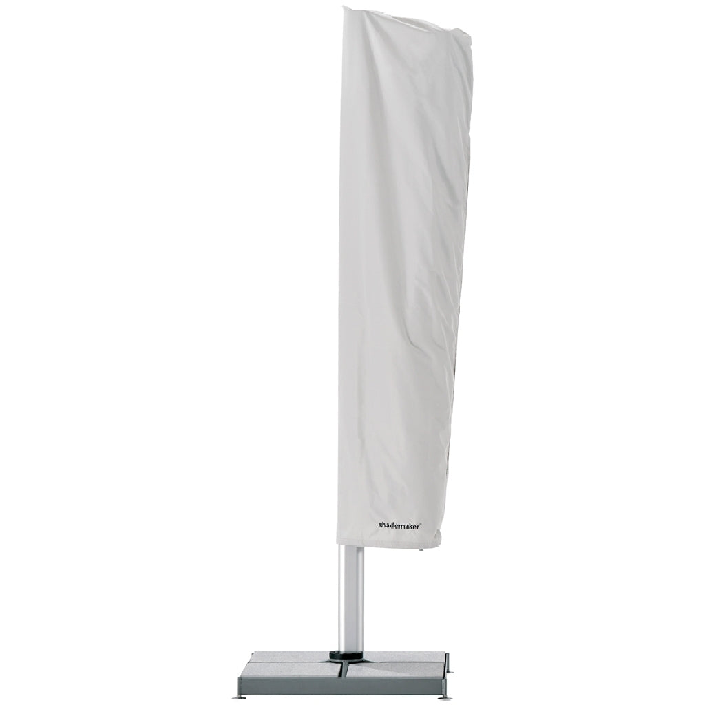Polaris 13-Foot Cantilever Umbrella with Base - Treasure Garden Commercial Grade High-Performance in White (FLOOR SAMPLE)