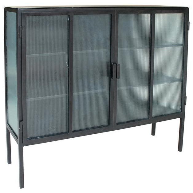 Verani 51" Iron and Glass Cabinet